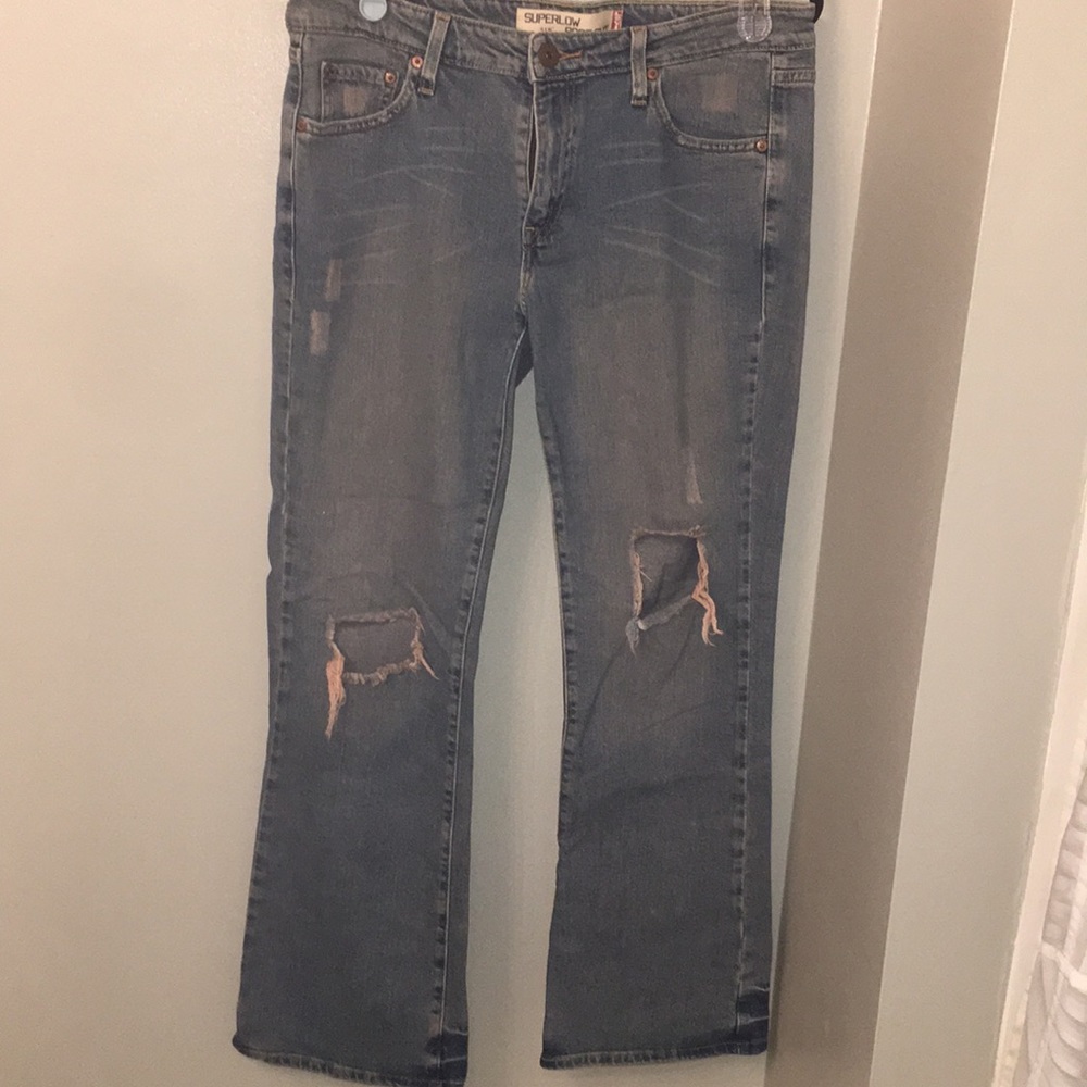 Distressed Levi jeans